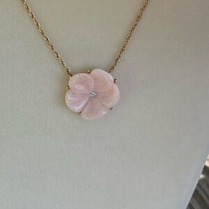 Avon pink flower necklace.